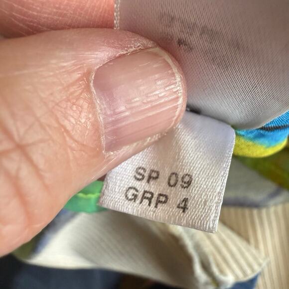 Soca St John Sweater Silk Interior Large Blue Green Artsy Maximalism Classic - Picture 8 of 12